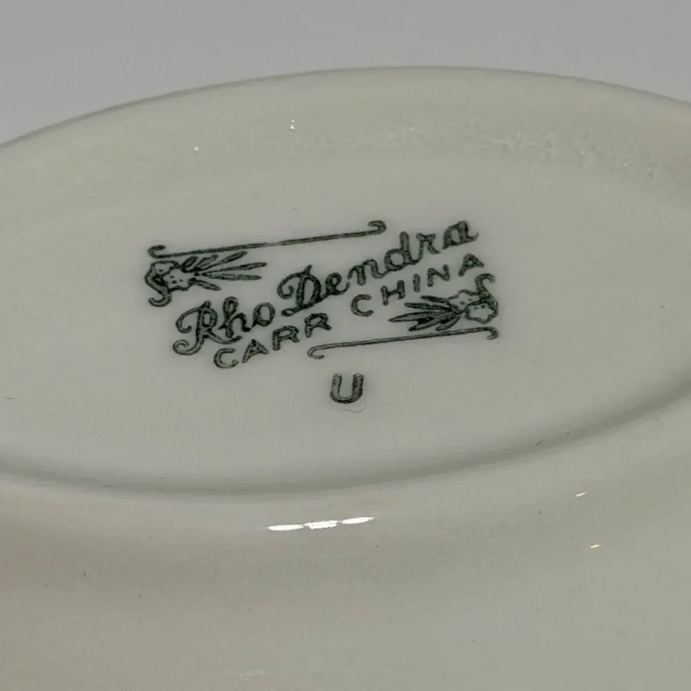 2 Vtg Carr China Rho Dendra Blue White Oval Berry Bowl Dish 5